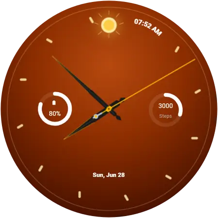 Golden Hour watch face, alternative preview 2