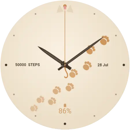 Paw Prints watch face preview